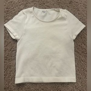 White ripped cropped urban t-shirt